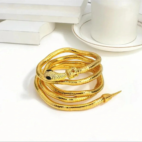 Serpenti Gold Magic Snake Cool Bendy Multilayer Necklace - Picture 7 of 17